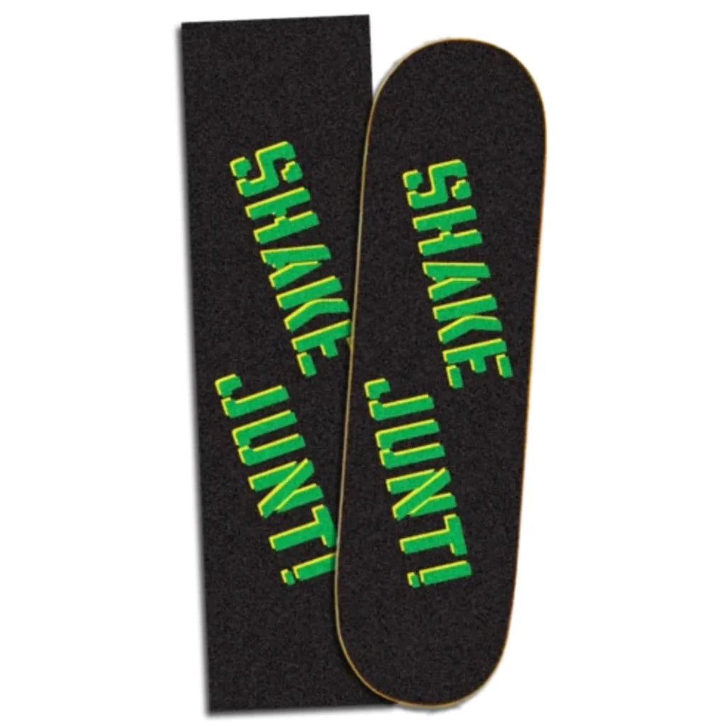SHAKE JUNT Sprayed Green/Yellow Skateboard Grip Tape Griptape Shake Junt 