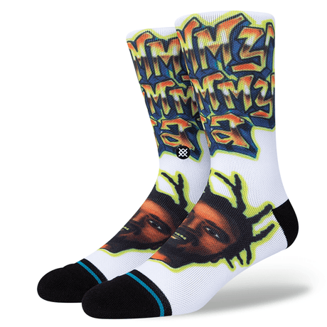STANCE Ol' Dirty Bastard Shimmy Shimmy Ya Socks White Men's Socks Stance M 