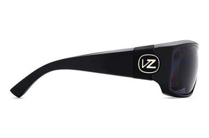 VON ZIPPER Clutch Black Gloss - Wildlife Vintage Grey Polarized Sunglasses Von Zipper Sunglasses Von Zipper 