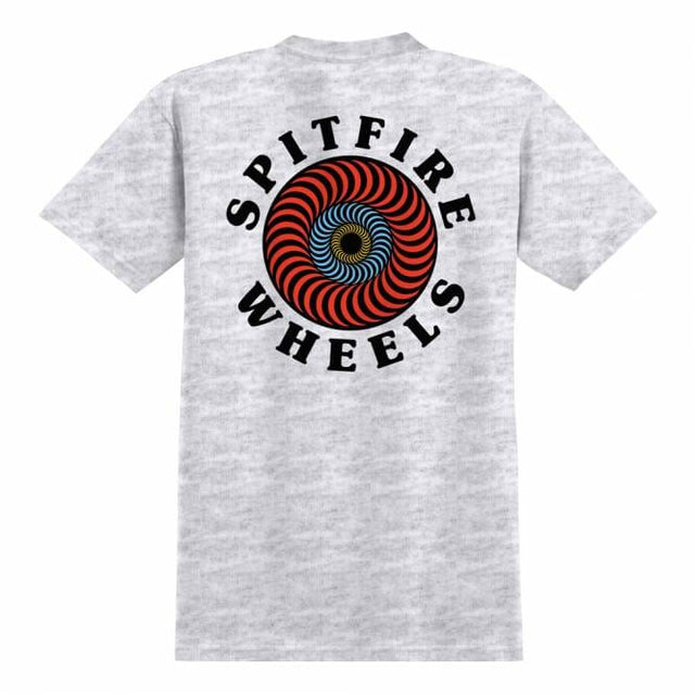 SPITFIRE OG Classic Fill T-Shirt Ash/Multi Color Prints Men's Short Sleeve T-Shirts Spitfire 