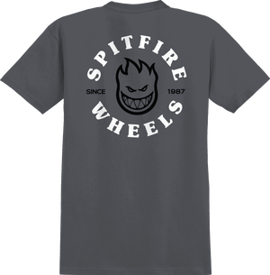 SPITFIRE Youth Bighead Classic T-Shirt Charcoal/Black White Prints Boy's T-Shirts Spitfire 