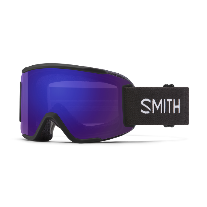 SMITH Squad S Black - ChromaPop Everyday Violet Mirror + Clear Snow Goggle Snow Goggles Smith 