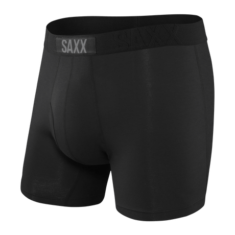 SAXX Ultra Fly Boxer Brief Black/Black MENS APPAREL - Men's Underwear Saxx M 
