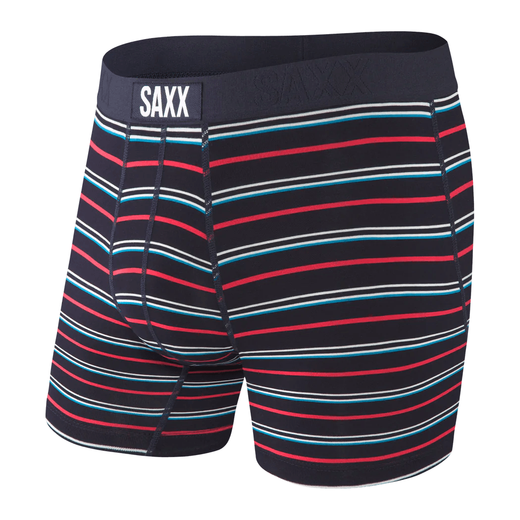 SAXX Vibe Boxer Brief Underwear Dk Ink Coast Stripe Men's Underwear Saxx 