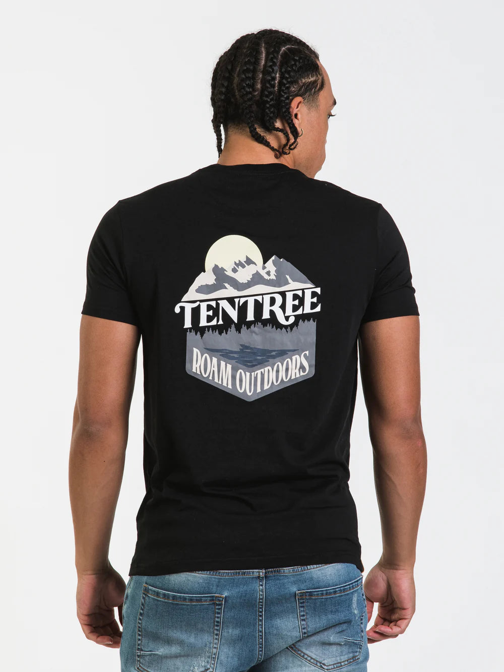 TENTREE Roam Outdoors T-Shirt Meteorite Black Men's Short Sleeve T-Shirts Tentree 