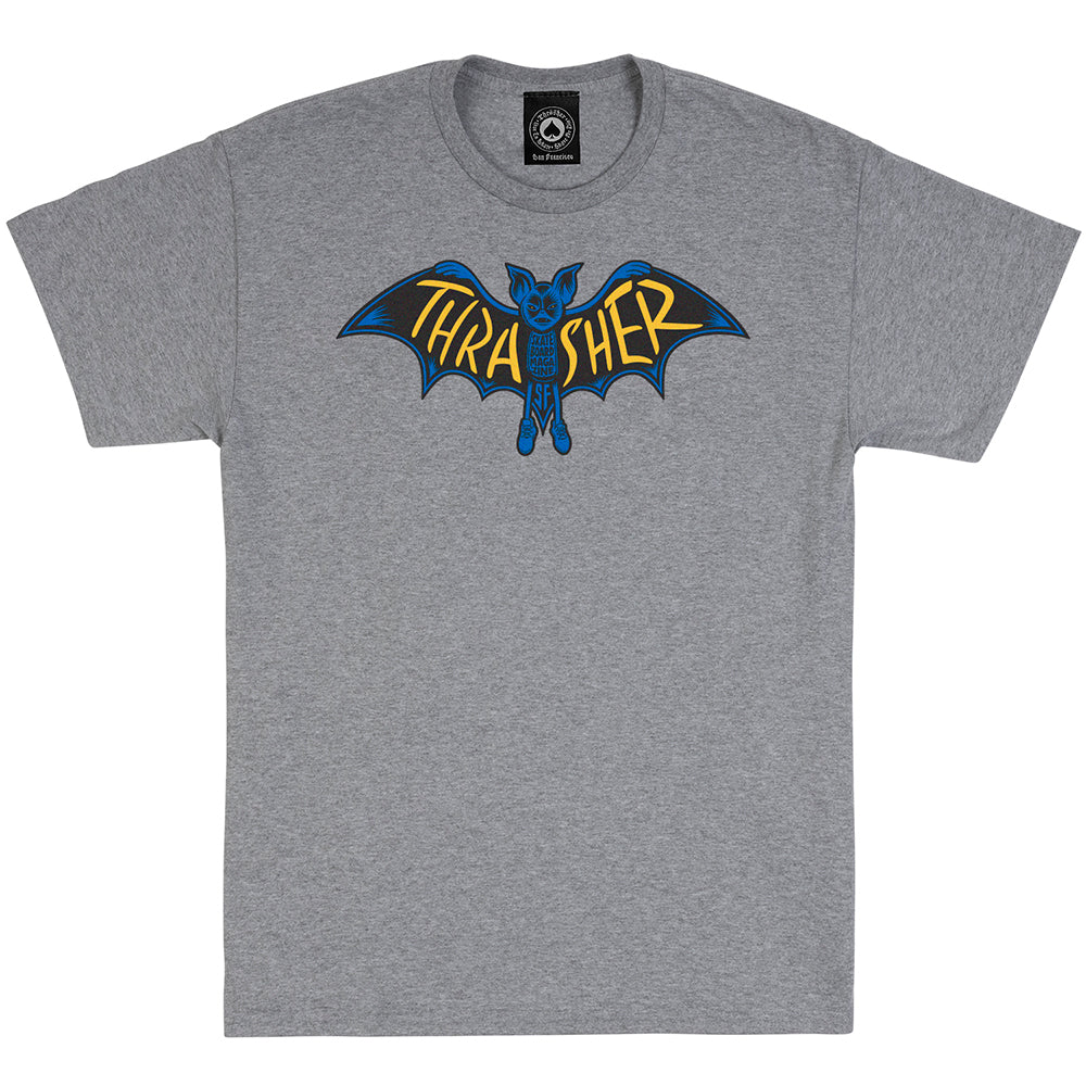 THRASHER Bat T-Shirt Ash Men's Short Sleeve T-Shirts Thrasher 