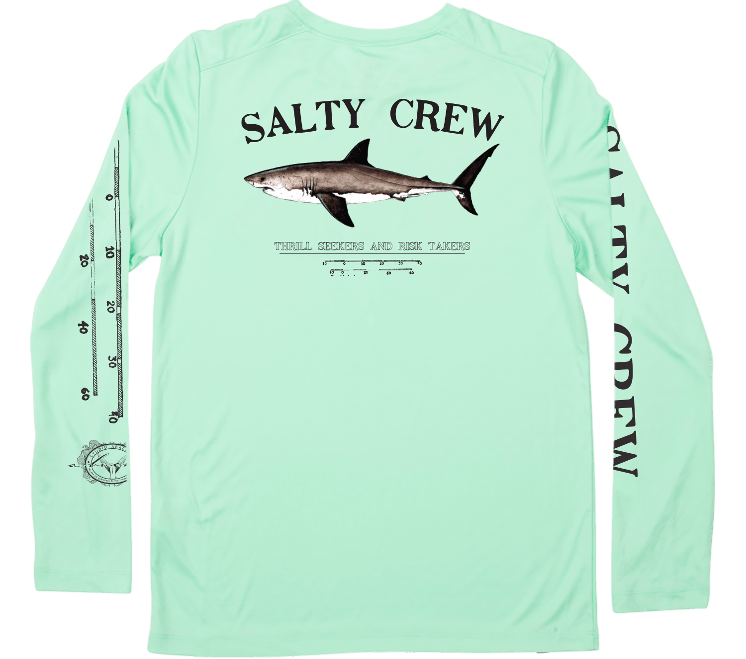 SALTY CREW Boys Bruce Long Sleeve Surf Shirt Sea Foam Youth Rashguards Salty Crew 