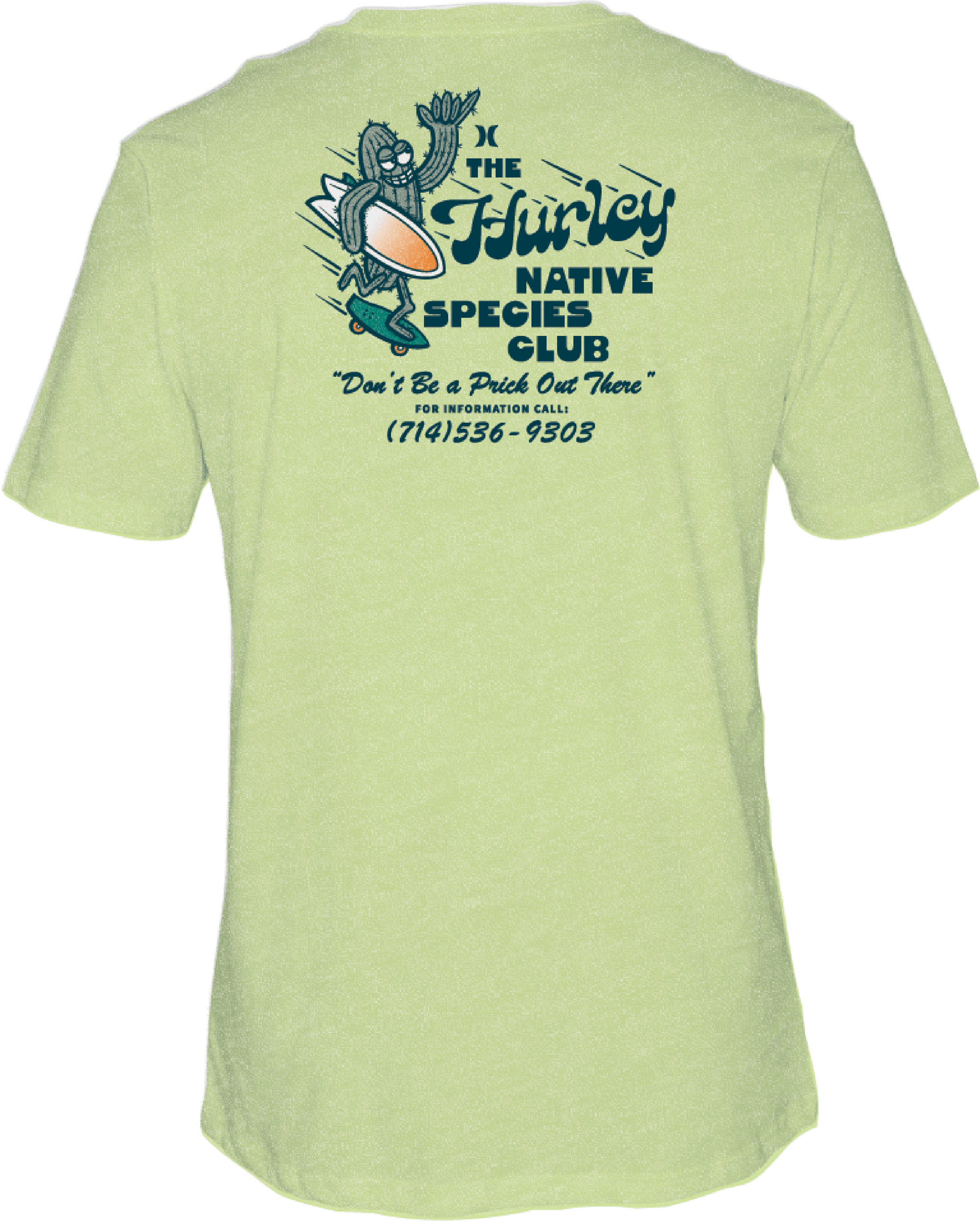 HURLEY Every Day Washed Shakti T-Shirt Bright Green Men's Short Sleeve T-Shirts Hurley 
