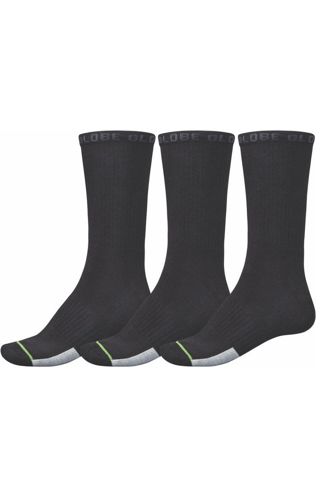 GLOBE Low Impact Crew Socks 3 Pack Assorted Men's Socks Globe 