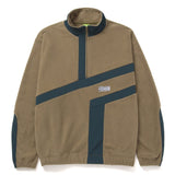 HUF Range Quarter Zip Polar Fleece Sweater Olive Men's Sweaters huf 