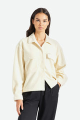 BRIXTON Women's Bowery Artic Stretch Flannel Dove Women's Flannels and Button Ups Brixton 