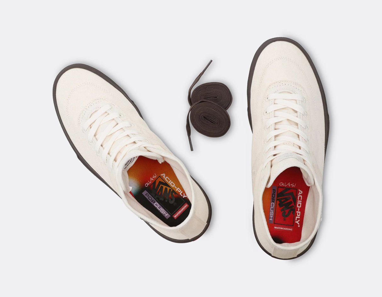 VANS X Quasi Crockett High Decon Shoes White Men's Skate Shoes Vans 