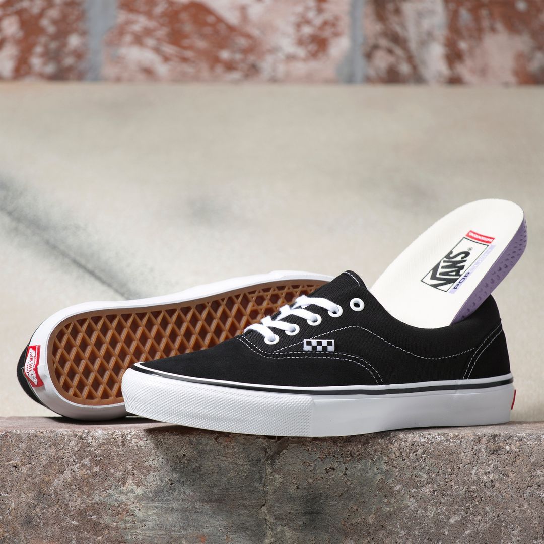 VANS Skate Era Shoes Black/White FOOTWEAR - Men's Skate Shoes Vans 