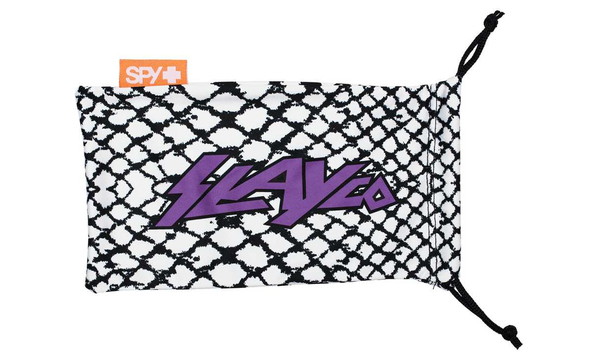 SPY Discord Slayco Matte White Viper - Happy Bronze Purple Spectra Mirror Sunglasses Sunglasses Spy 