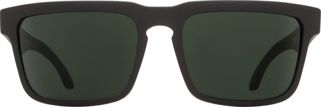 SPY Helm Soft Matte Black - Happy Gray Green Polarized Sunglasses SUNGLASSES - Spy Sunglasses Spy 