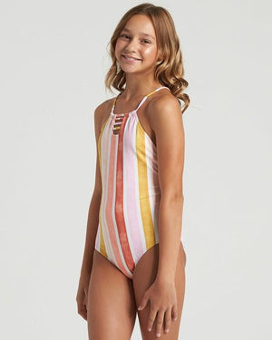BILLABONG So Stoked One Piece Swimsuit Girls Multi KIDS APPAREL - Girl's Swimwear Billabong 