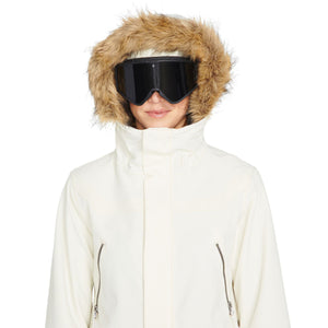 VOLCOM Women's Shadow Insulated Snowboard Jacket Off White 2023 Women's Snow Jackets Volcom 