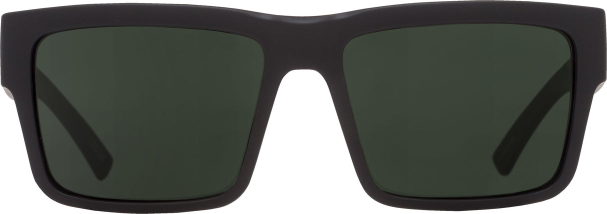 SPY Montana Soft Matte Black - Happy Grey Green Sunglasses SUNGLASSES - Spy Sunglasses Spy 